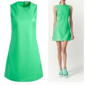 Alice + Olivia Coley A-Line Mini Green Dress in Size 2